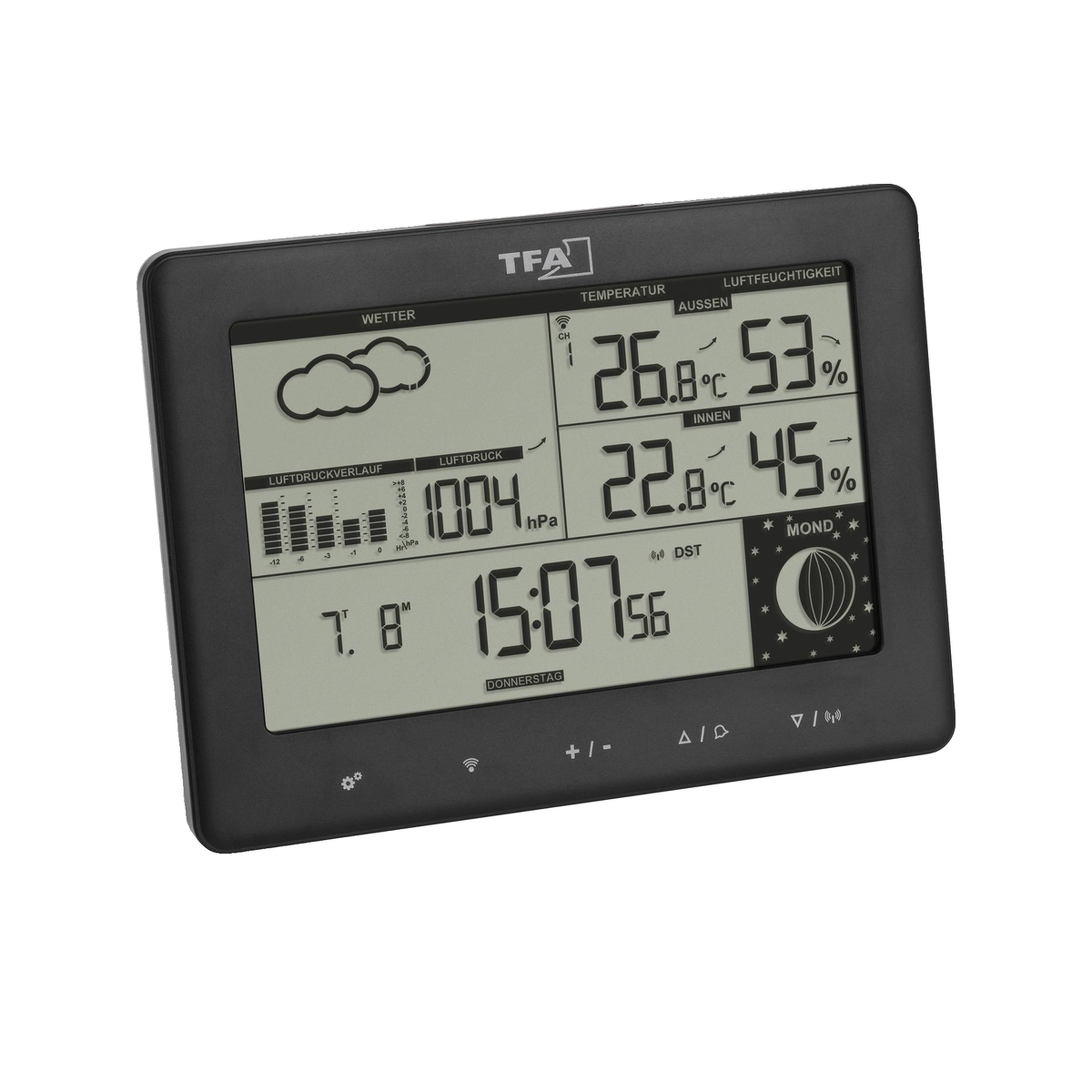 TFA Station météo Radio TFA  couleur noir