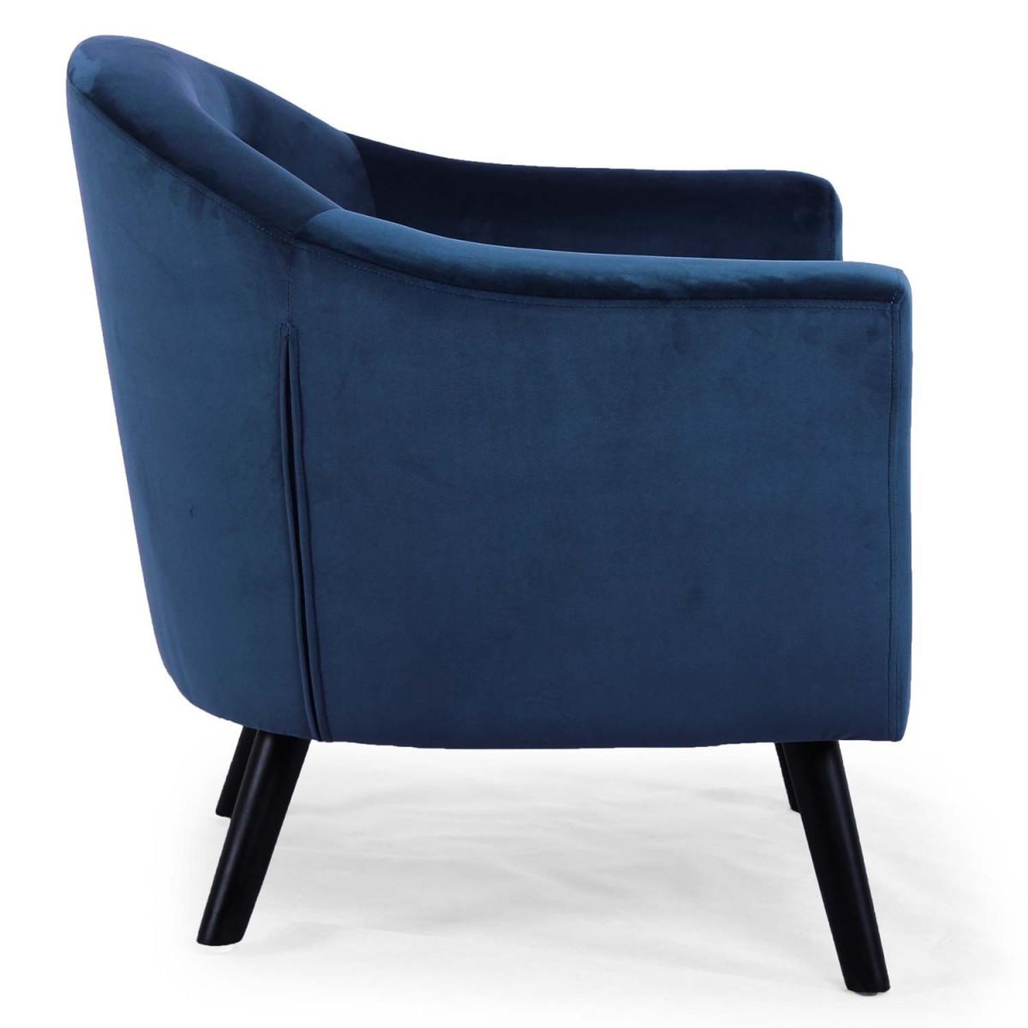 Voir la diapositive 4 : Paris Prix Fauteuil scandinave velours  lopy  79cm bleu