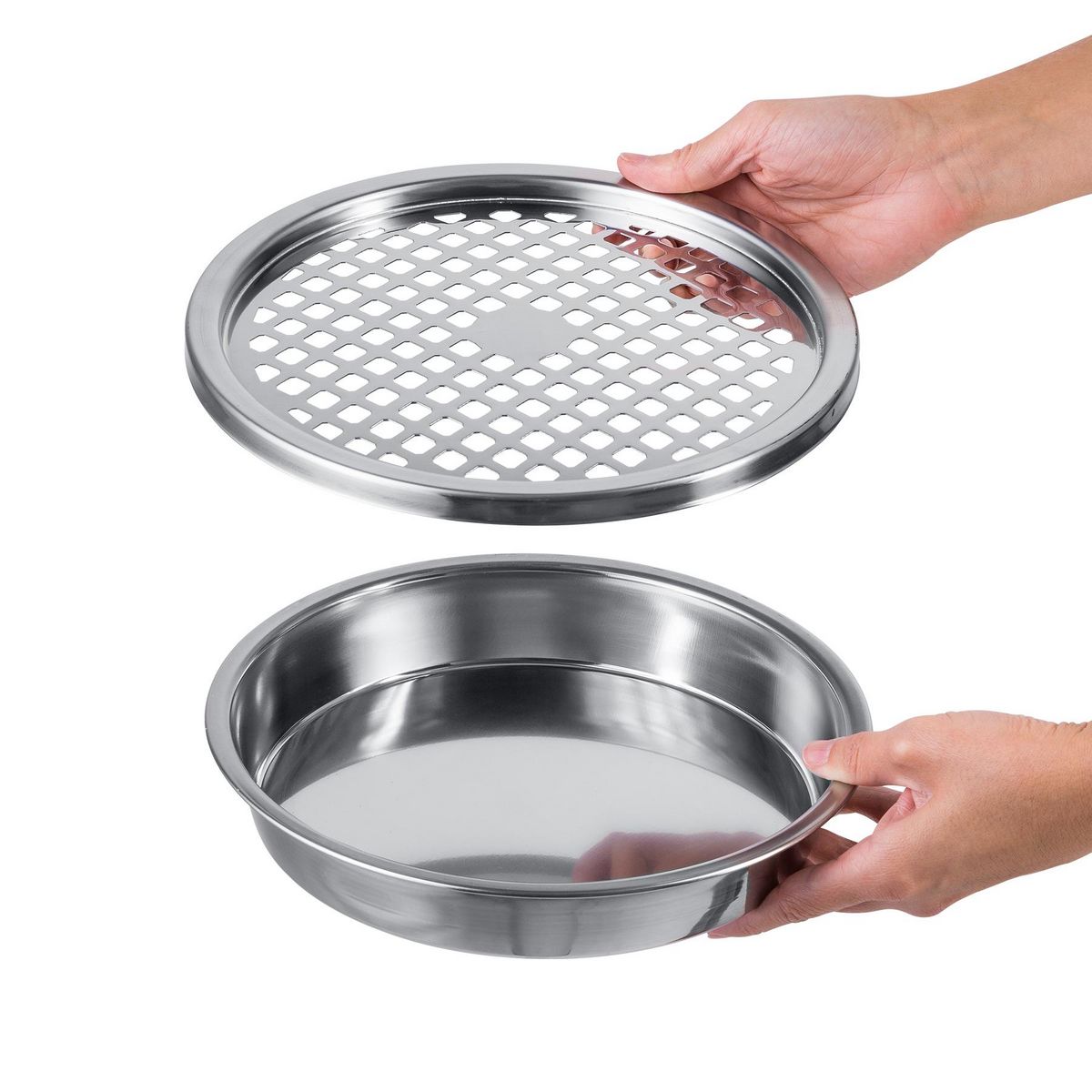 tectake Cendrier sur pied rond noir