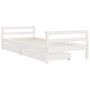 Voir la diapositive 3 : VIDAXL Cadre de lit enfant tiroirs blanc 90x200 cm bois de pin massif