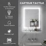 Voir la diapositive 4 : KLEANKIN Miroir lumineux LED 43W antibué réglable interrupteur tactile étagère intégrée 60L x 14P x 80H cm