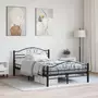 VIDAXL Cadre de lit Noir Acier 140 x 200 cm