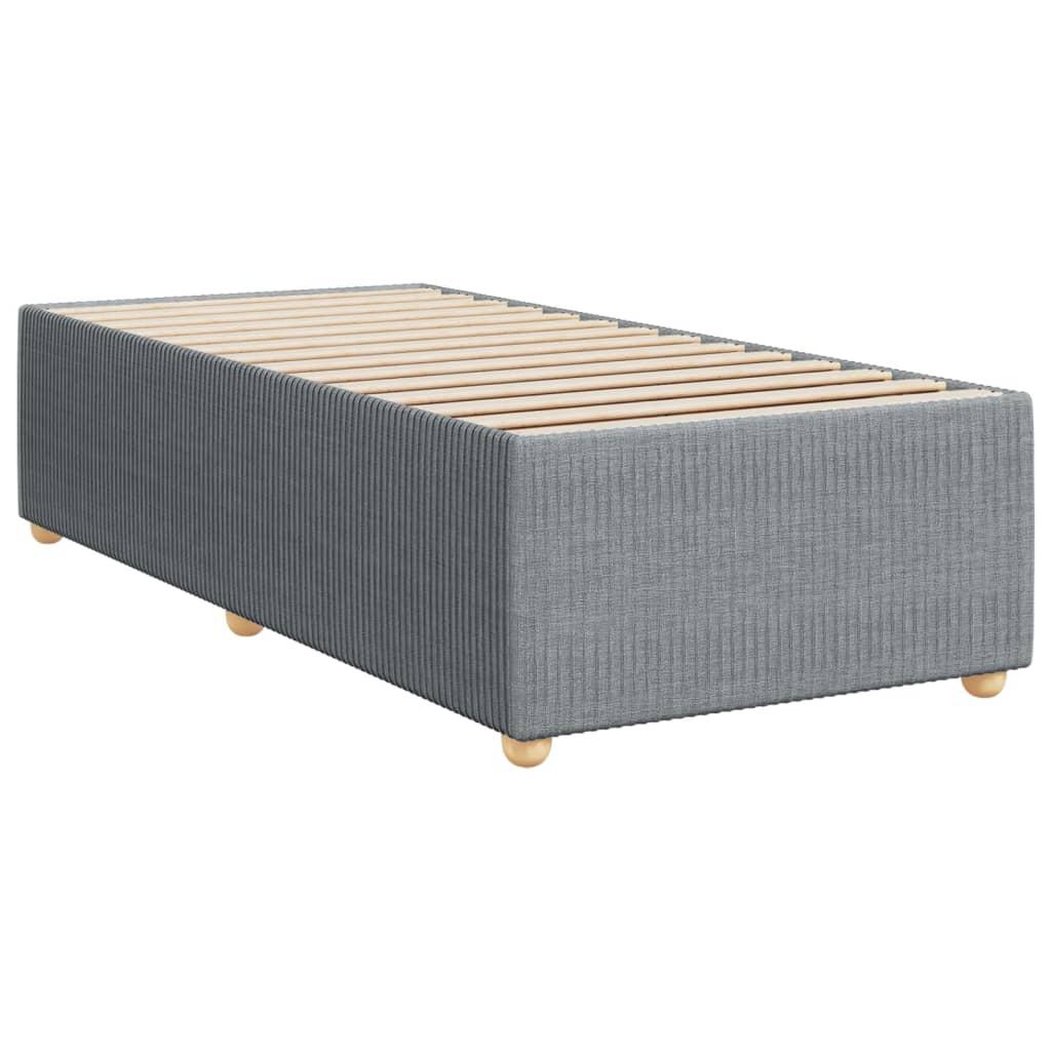 Voir la diapositive 3 : VIDAXL Cadre de lit sans matelas gris clair 100x200 cm tissu