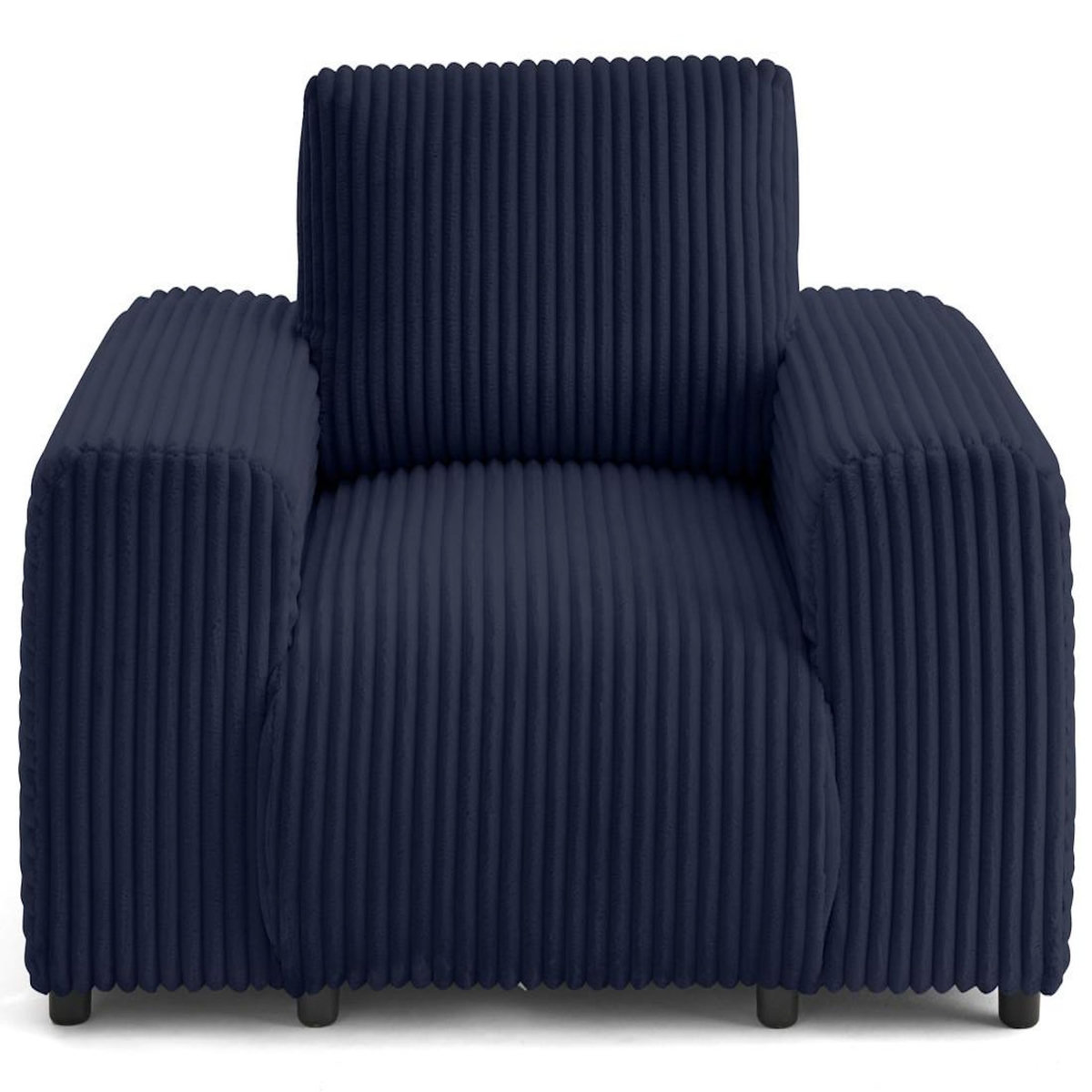LISA DESIGN Garance - fauteuil en velours côtelé grosses côtes