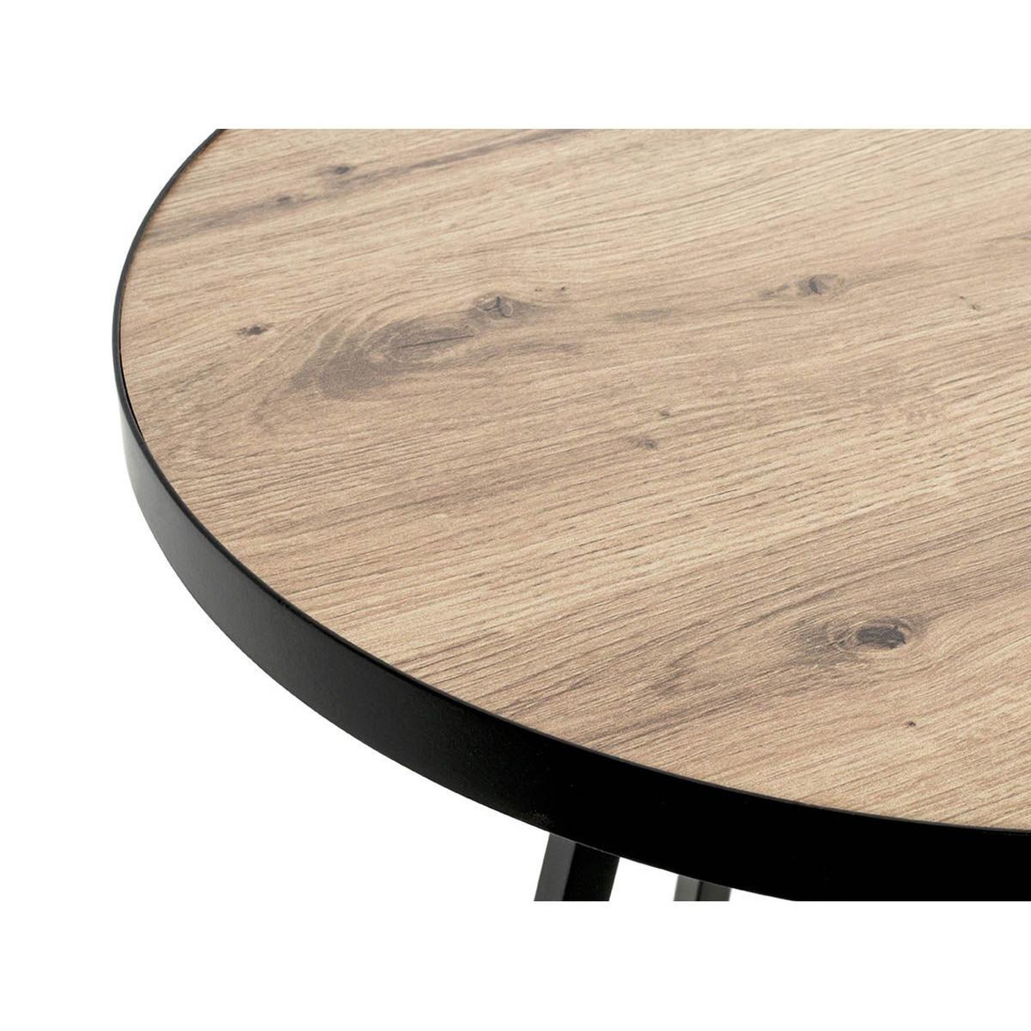 Voir la diapositive 3 : Paris Prix Table d'appoint  miranda  48cm chêne & noir