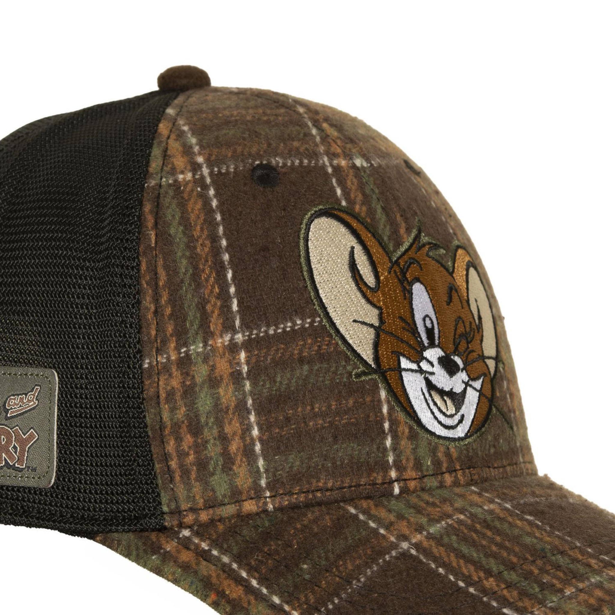Voir la diapositive 3 : CAPSLAB Casquette baseball avec filet et patch tom & jerry jerry