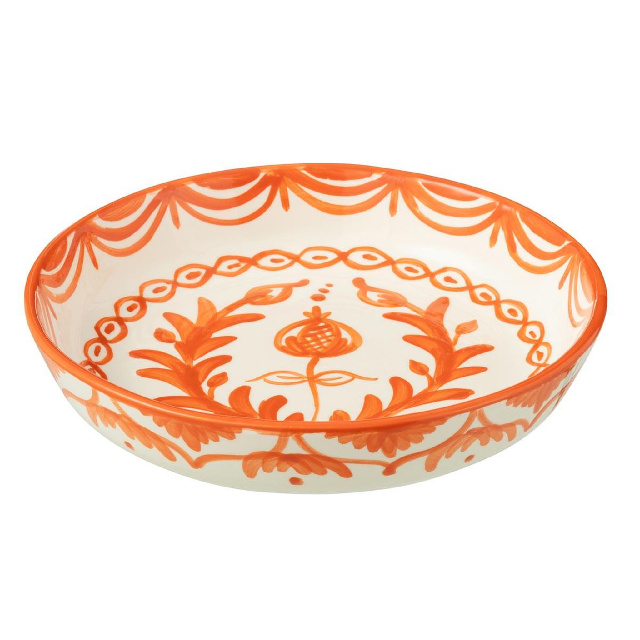 J-LINE Coupelle basse en céramique  granada  25cm orange