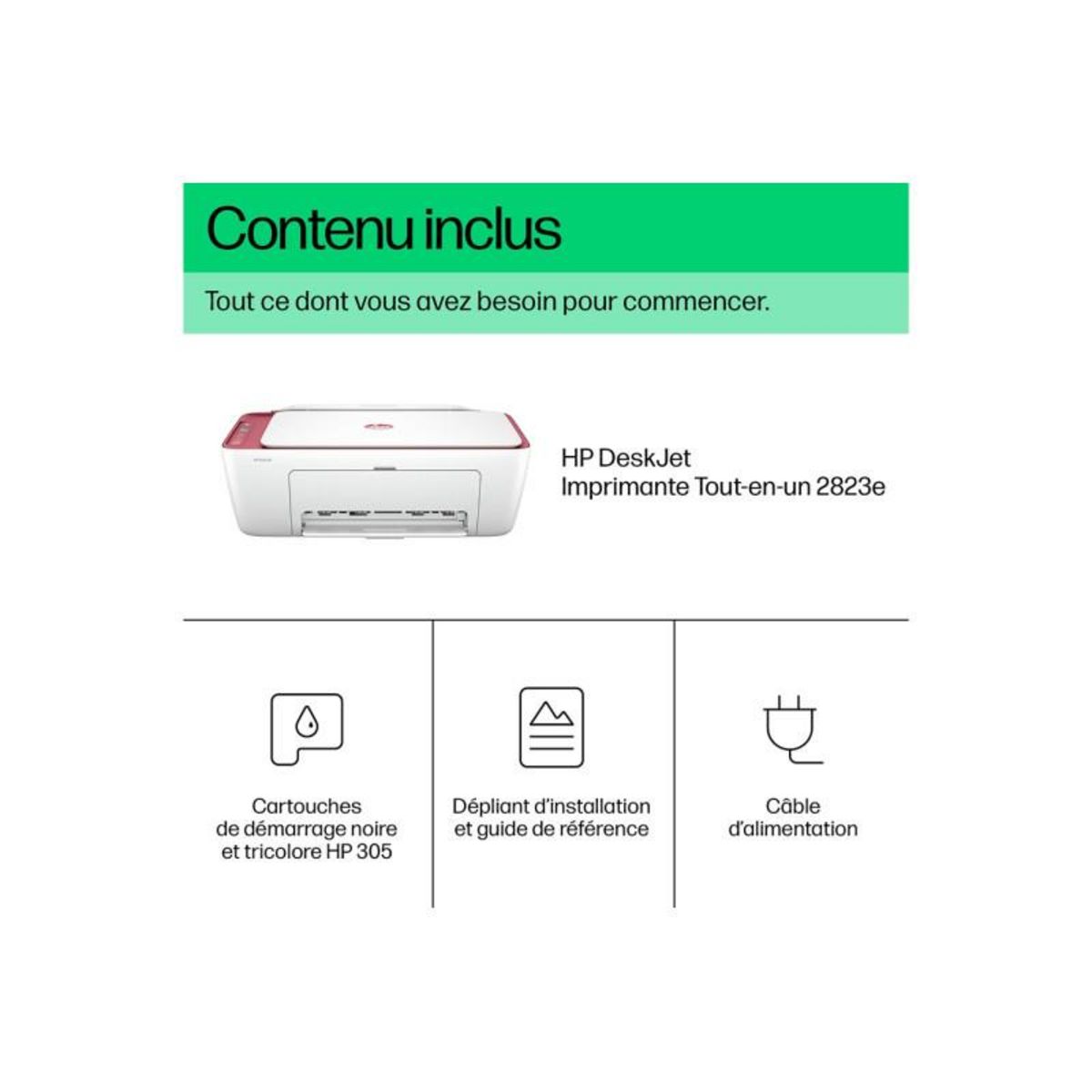 HP Imprimante multifonction Hp DeskJet 2823e Tout en un