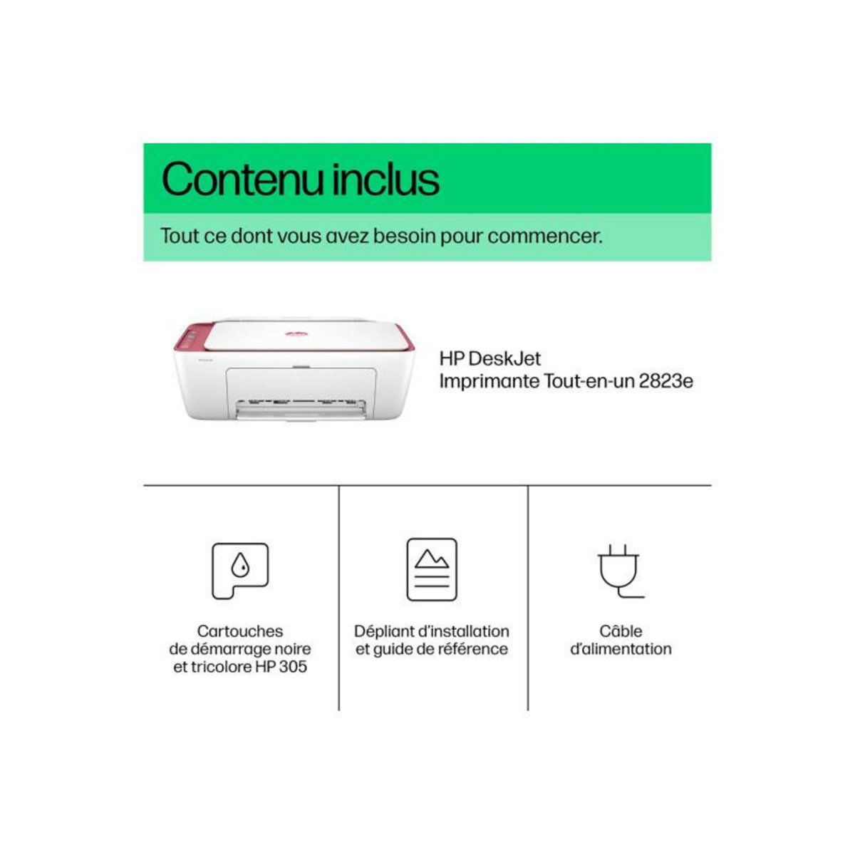 HP Imprimante multifonction Hp DeskJet 2823e Tout en un