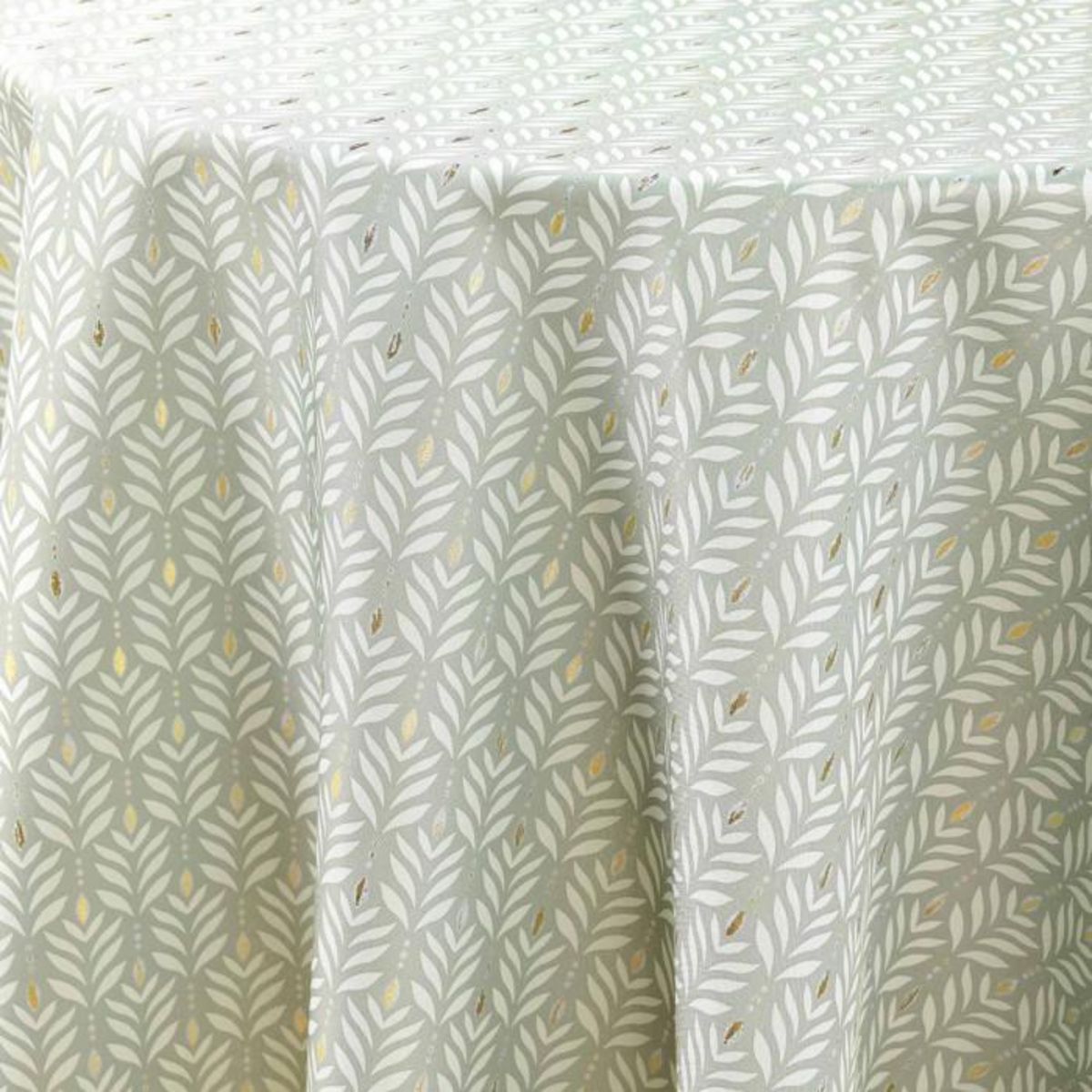 Paris Prix Nappe Ronde Imprimé  Piana  180cm Sauge