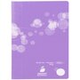 AUCHAN Cahier piqué polypro 21x29,7cm 192 pages grands carreaux Seyes violet motif ronds