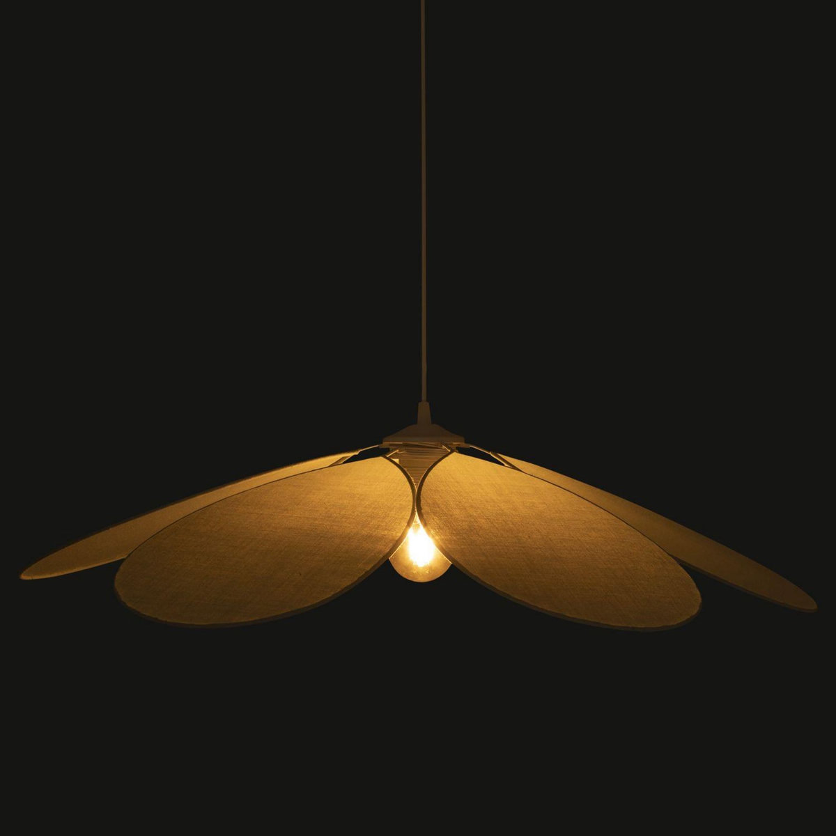 ATMOSPHERA Suspension en lin FLEUR - Diam 72 cm - Vert