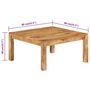 Voir la diapositive 6 : VIDAXL Table basse 80x80x40 cm Bois d'acacia massif
