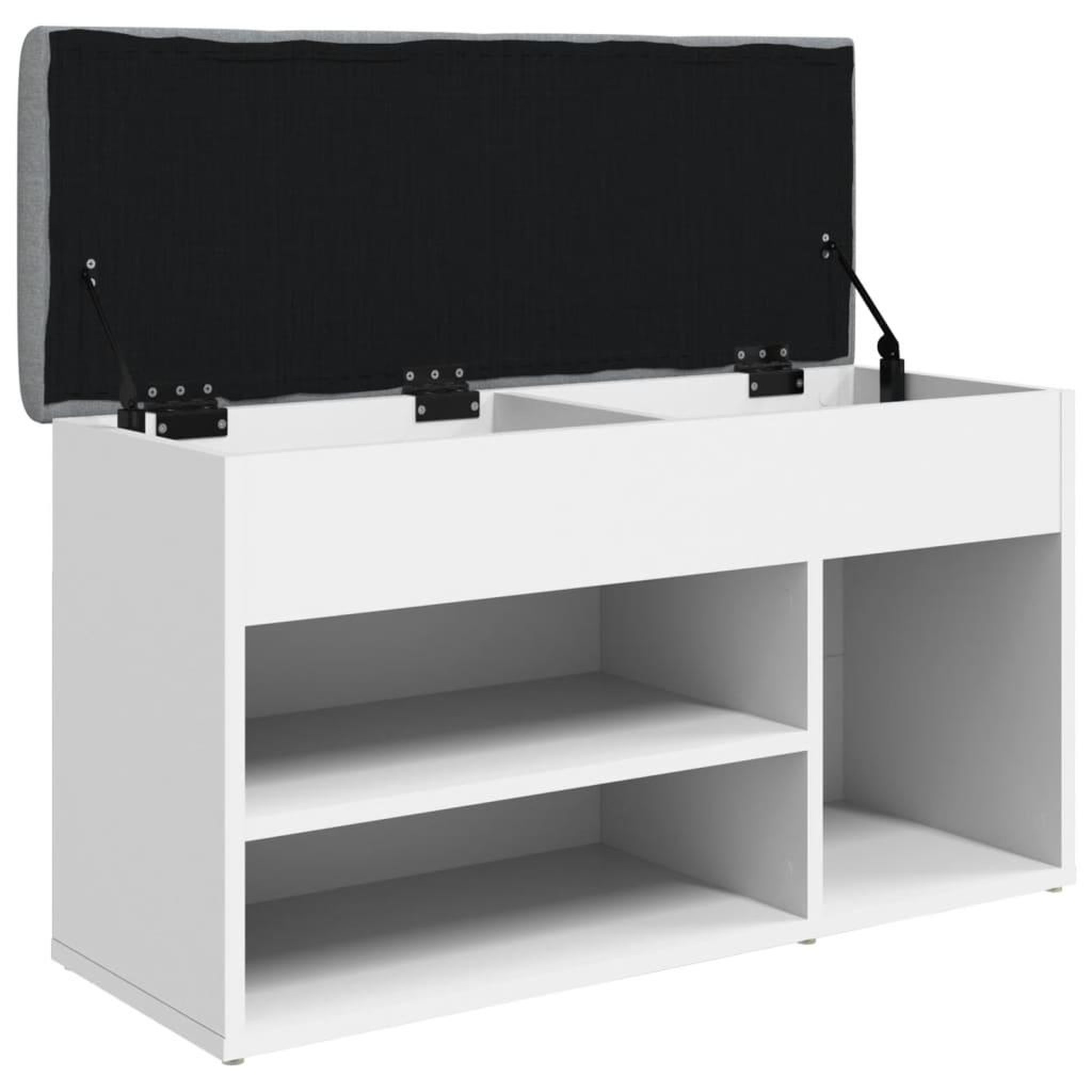 Voir la diapositive 5 : VIDAXL Banc a chaussures blanc 82x32x45,5 cm bois d'ingenierie