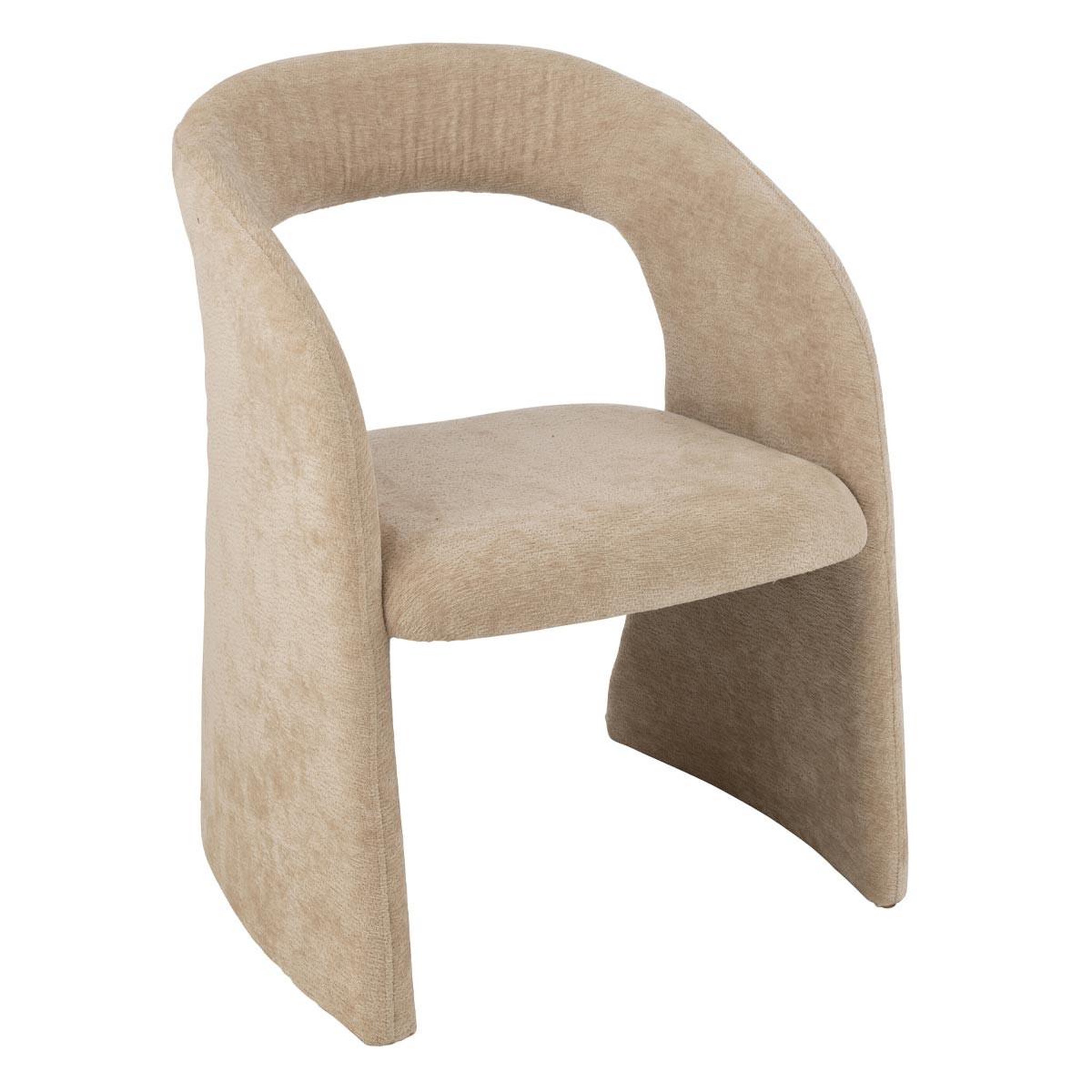 J-LINE Fauteuil design  anise  80cm beige