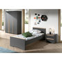 Voir la diapositive 1 : Paris Prix Pack - Lit Enfant, Chevet & Armoire 3 Portes  London  Gris Anthracite