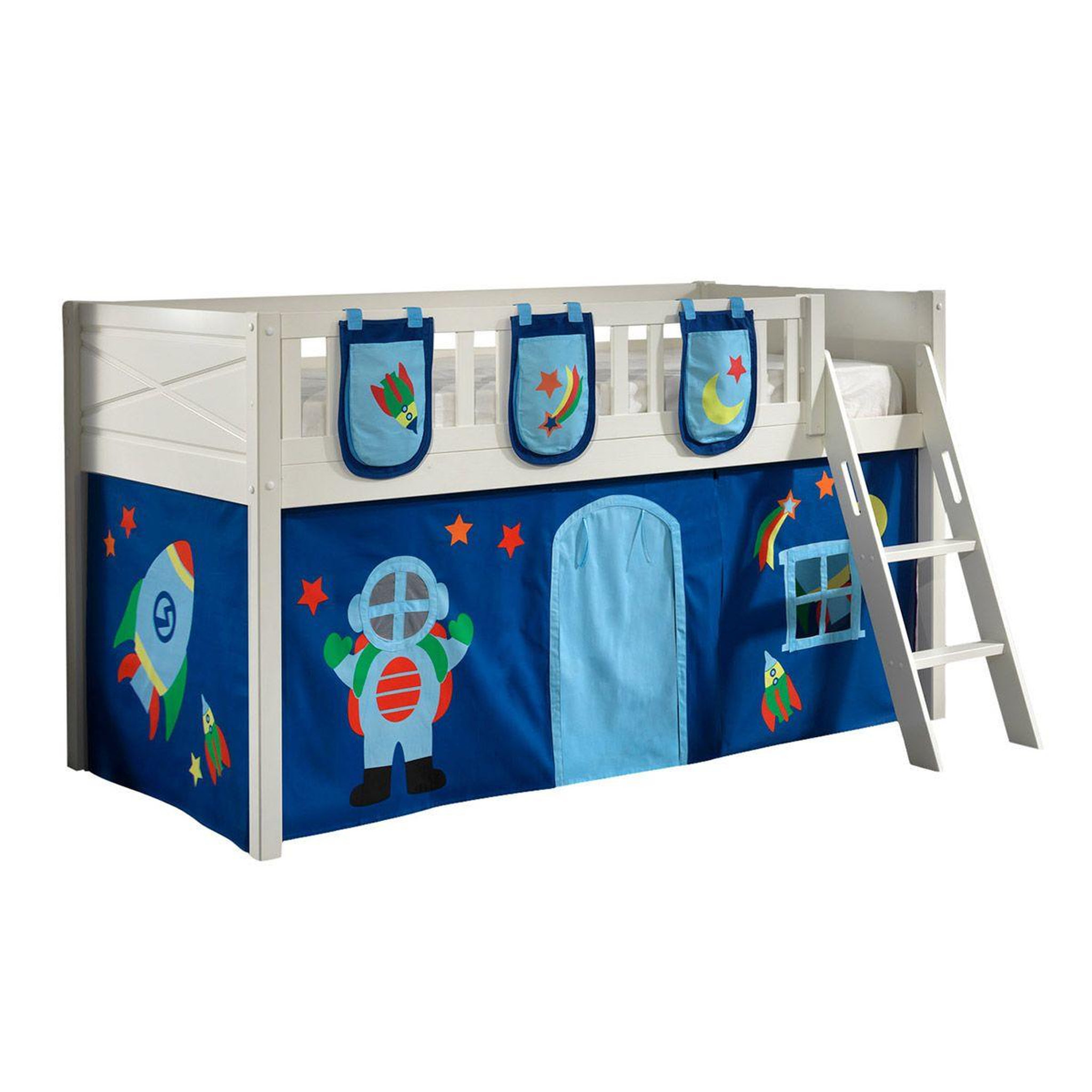 Paris Prix Lit enfant tente & 3 pochettes  scott astro  90x200cm blanc