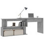 Voir la diapositive 3 : VIDAXL Bureau d'angle Gris beton 200x50x76 cm Bois d'ingenierie