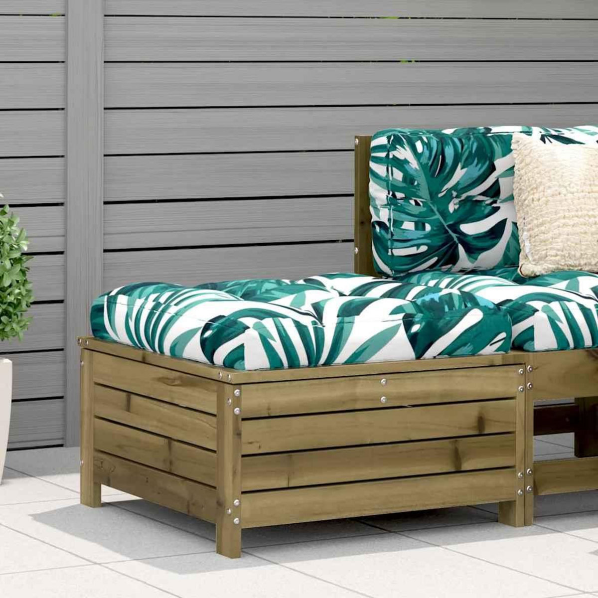 VIDAXL Repose-pied de jardin 62x63,5x32 cm bois de pin impregne