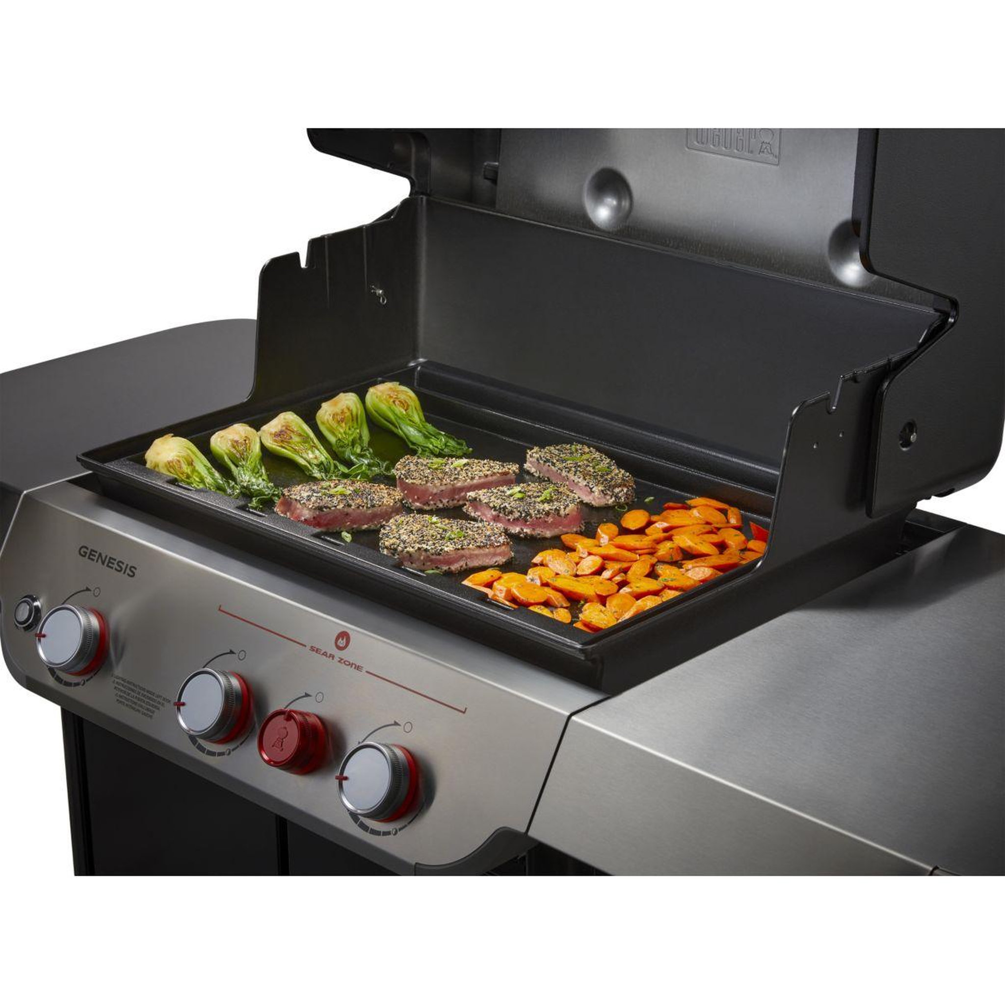 Voir la diapositive 2 : Weber Plancha pour barbecue grand format pour genesis 3 bruleurs