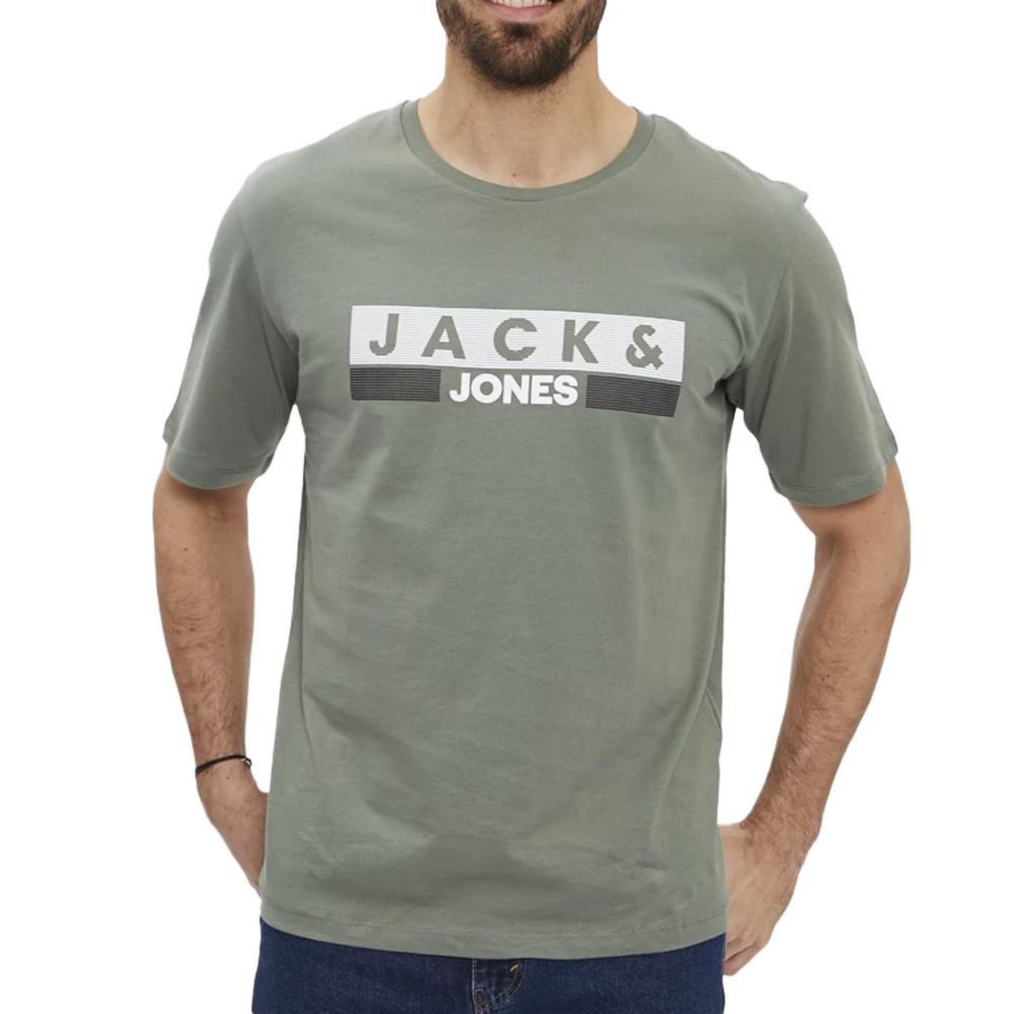 Jack & Jones T-shirt Kaki Homme Jack & Jones Play. Coloris disponibles : Vert
