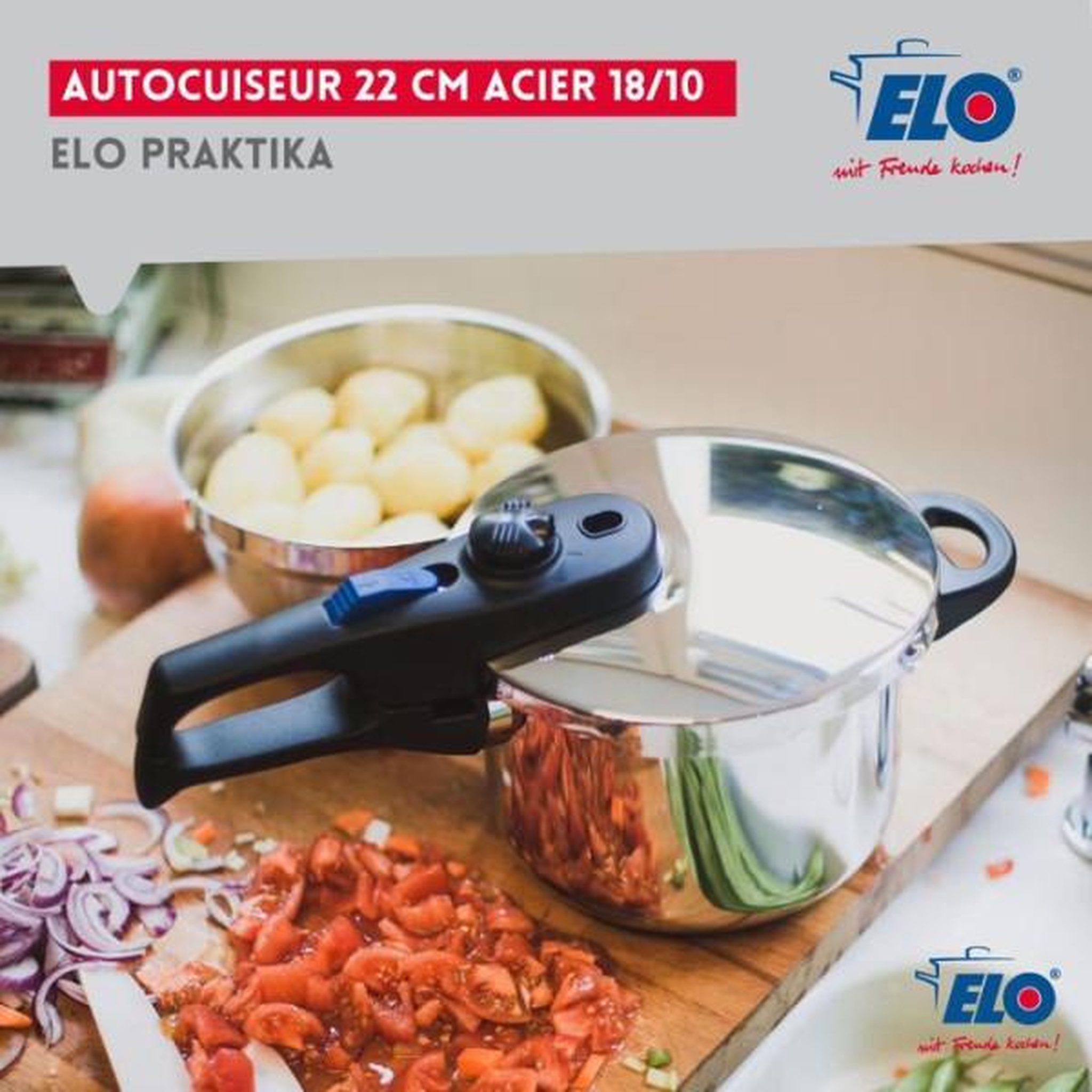 Voir la diapositive 2 : Fackelmann Autocuiseur vapeur - fackelmann - elo praktika - acier inoxydable 18/10 - 22 cm - 4 litres