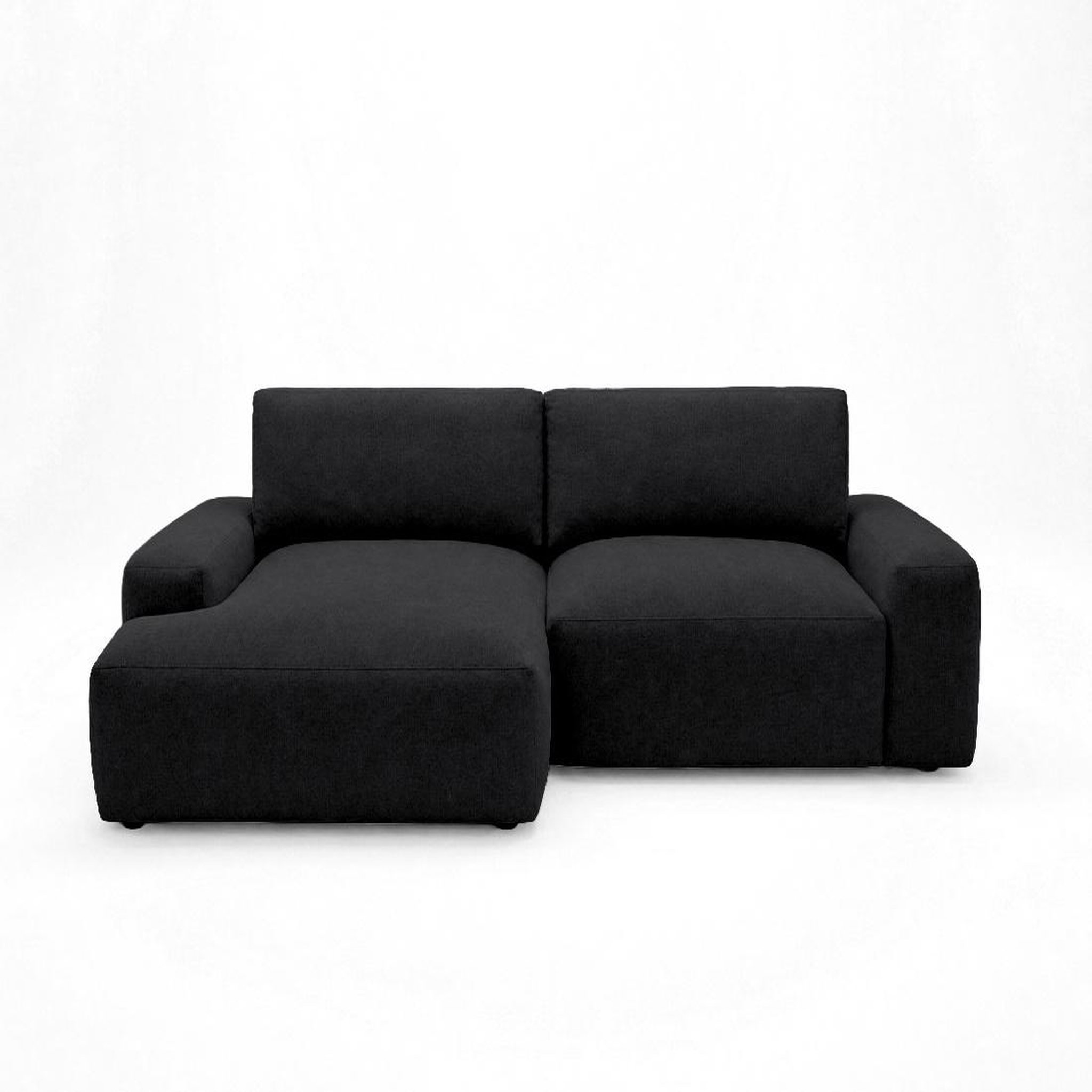 Voir la diapositive 1 : BEST MOBILIER Tama - canapé d'angle gauche 4 places convertible avec coffre en tissu