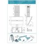 Voir la diapositive 4 : Falmec Hotte décorative murale FLIPPER1440 Gris