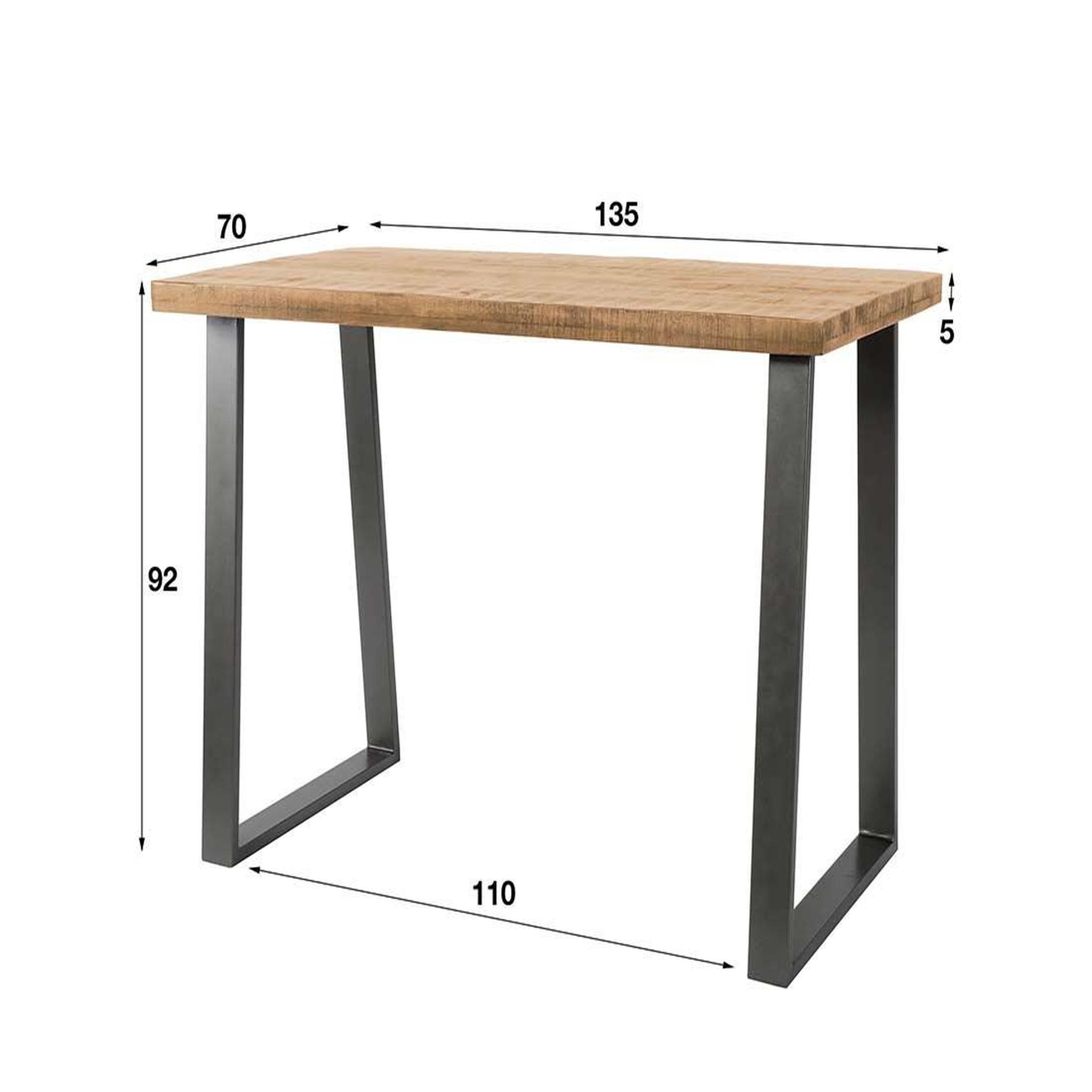 Voir la diapositive 5 : LISA DESIGN Jayto - table de bar - bois massif de manguier - 4 personnes