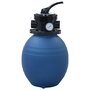 VIDAXL Filtre a sable pour piscine avec vanne 4 positions Bleu 300 mm