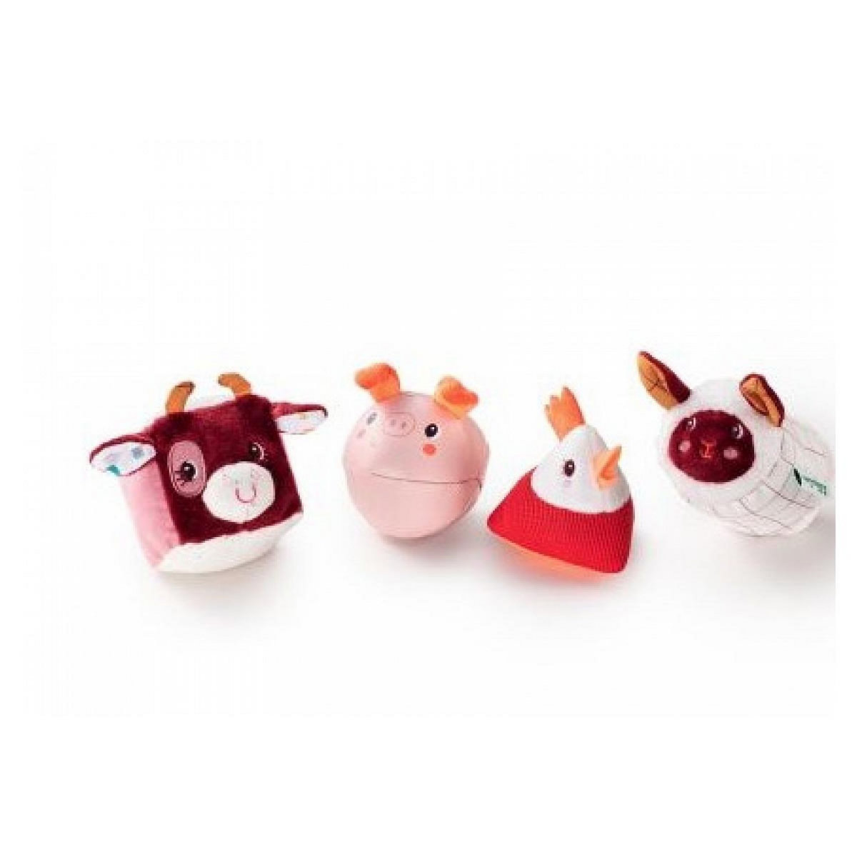 LILLIPUTIENS Set de 4 formes Hochet Ferme