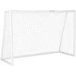 HOMCOM But de football cage de foot - dim. 2,4L x 0,9l x 1,8H m - PVC blanc
