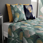 ATELIER DU COTON Parure de drap housse 100% coton 57fils-cottey. Coloris disponibles : Vert