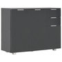Voir la diapositive 2 : VIDAXL Buffet Noir brillant 107x35x80,5 cm