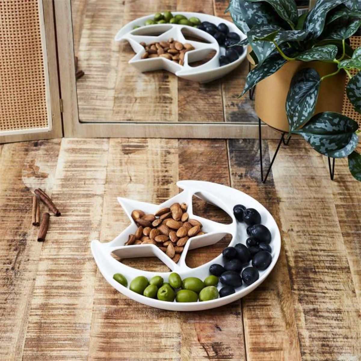 Paris Prix Plat de Présentation  Nuit Étoilée  25cm Blanc