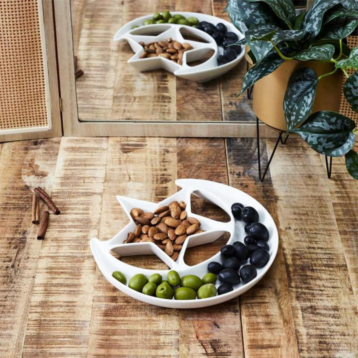 Paris Prix Plat de Présentation  Nuit Étoilée  25cm Blanc