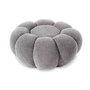 Voir la diapositive 3 : Paris Prix Pouf Design Fleur  Bouclette  61cm Gris