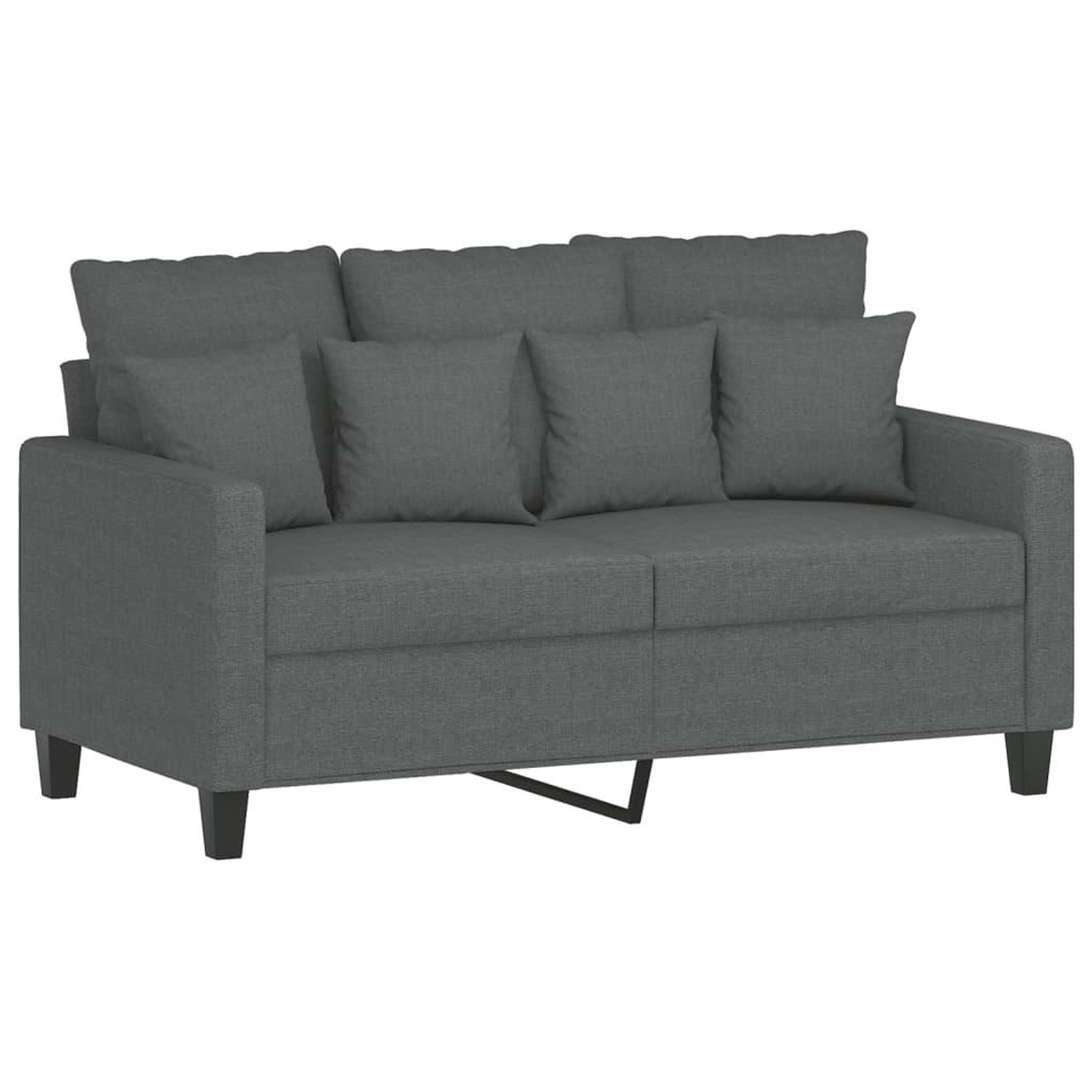 Voir la diapositive 2 : VIDAXL Canape a 2 places Gris fonce 120 cm Tissu