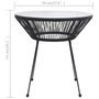 Voir la diapositive 4 : VIDAXL Table a manger de jardin Noir Ø70x74 cm Rotin et verre