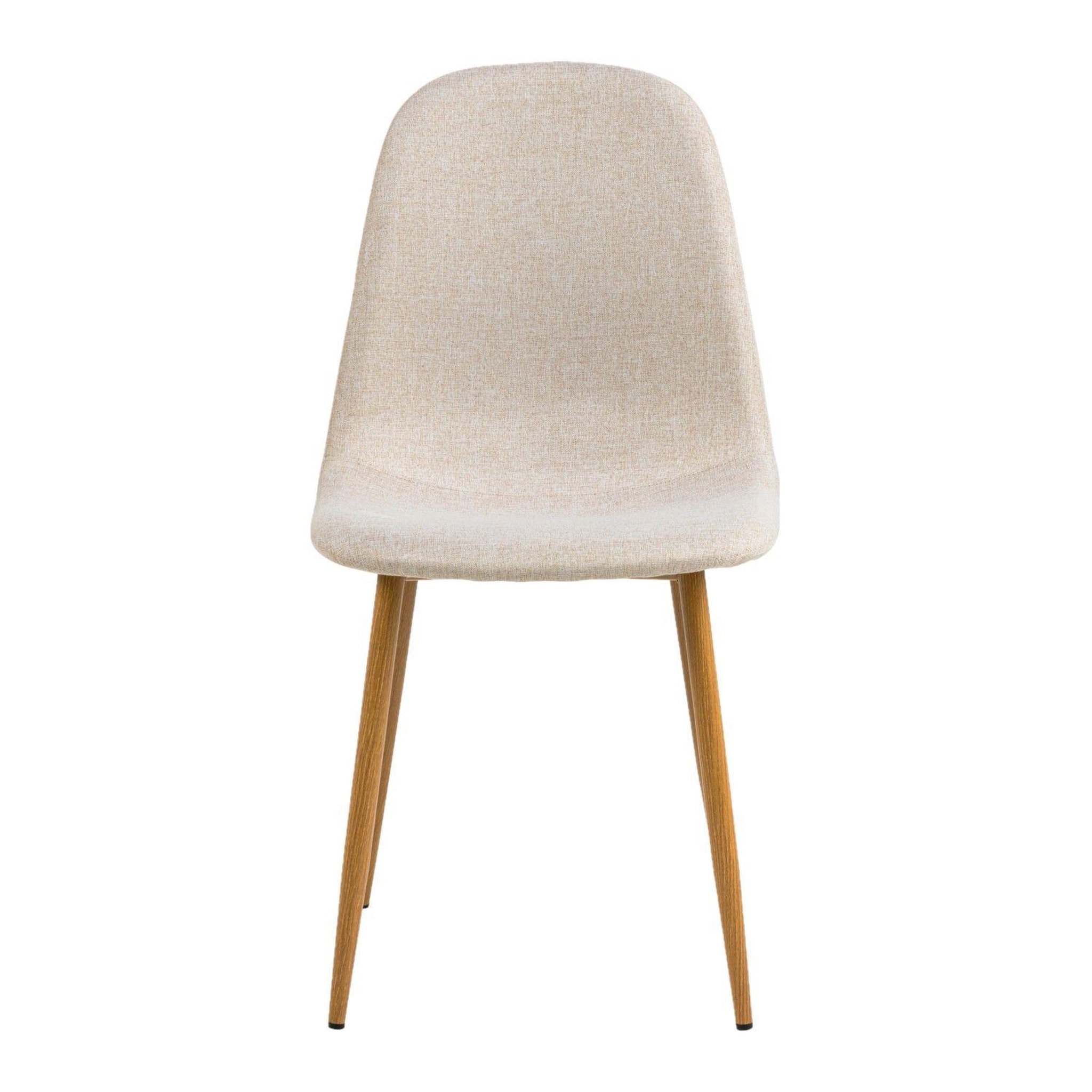 Voir la diapositive 3 : TOILINUX Lot de 4 chaises de salle à manger clelia - beige