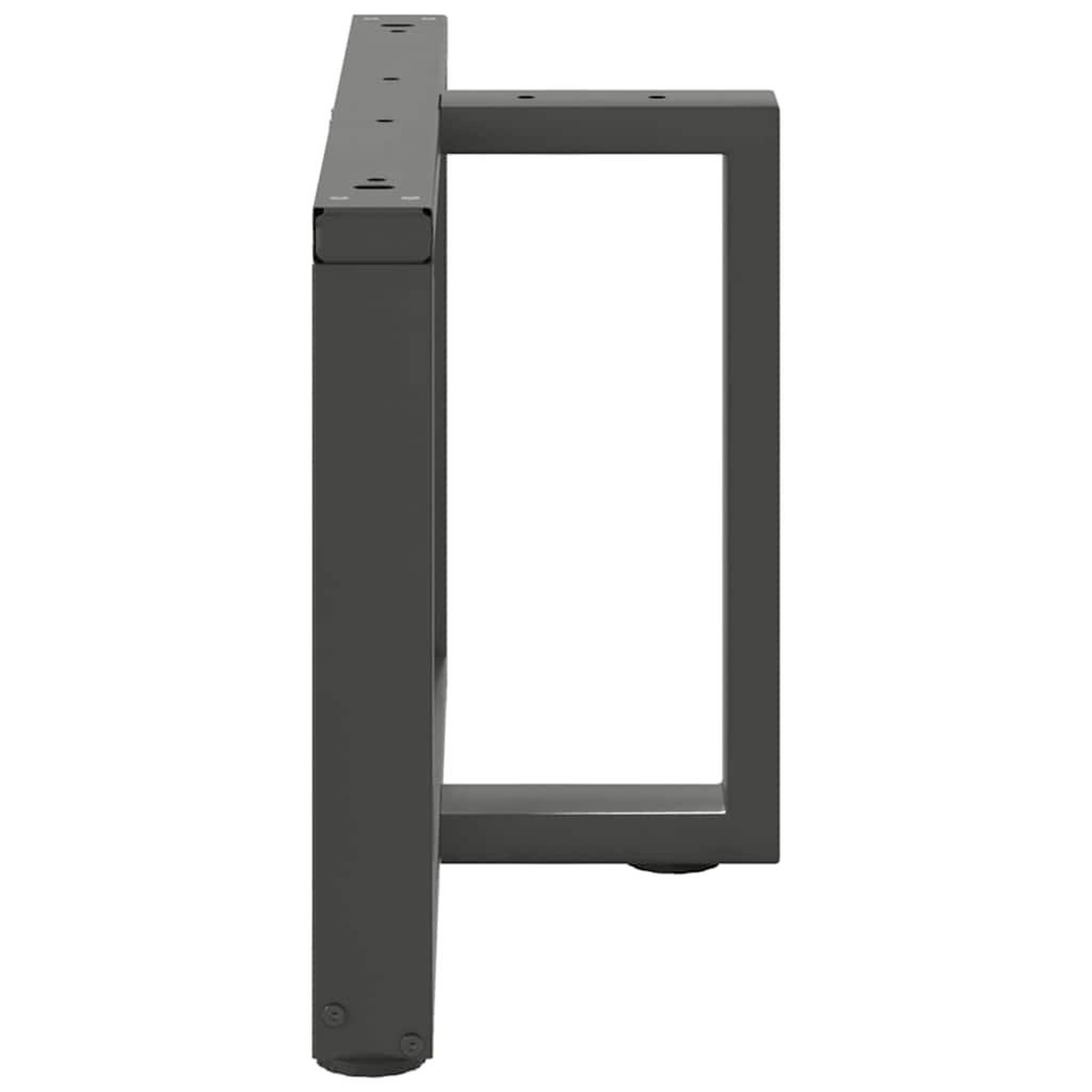 Voir la diapositive 5 : VIDAXL Pieds de table basse forme de T 2pcs anthracite 70x25x(42-43)cm