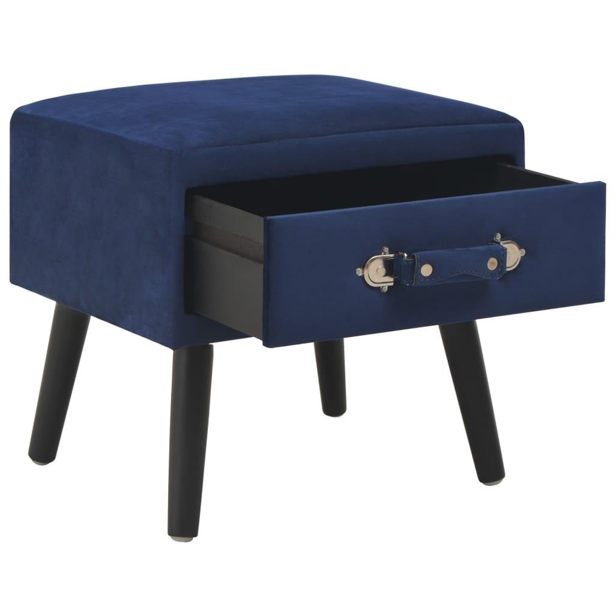 Voir la diapositive 2 : VIDAXL Table de chevet Bleu 40x35x40 cm Velours