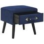 Voir la diapositive 2 : VIDAXL Table de chevet Bleu 40x35x40 cm Velours
