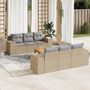 Voir la diapositive 1 : VIDAXL Salon de jardin avec coussins 7 pcs beige resine tressee