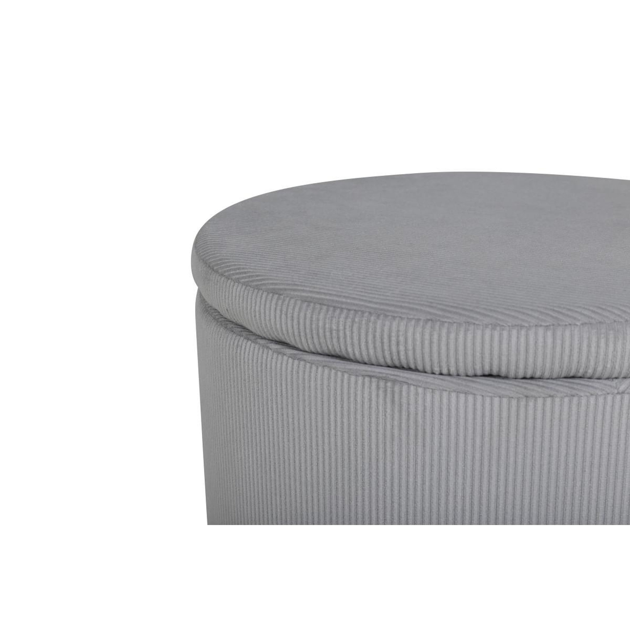 Voir la diapositive 4 : Paris Prix Pouf coffre en velours côtelé  dunken  51cm gris