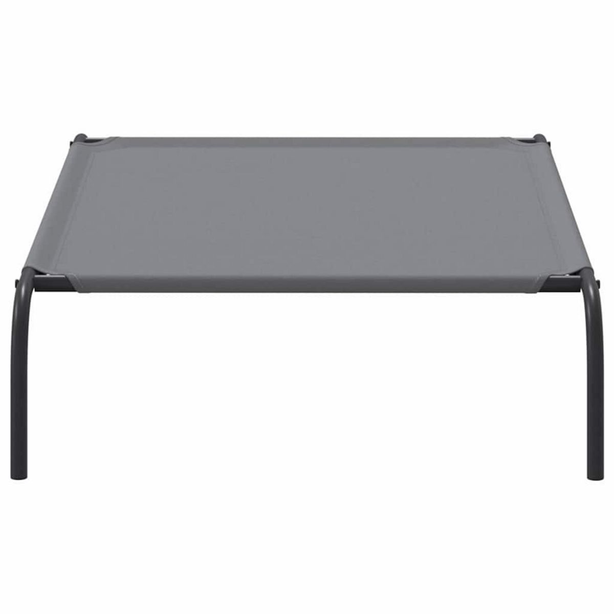 VIDAXL Lit sureleve pour chien gris 110x65x20 cm tissu oxford et acier