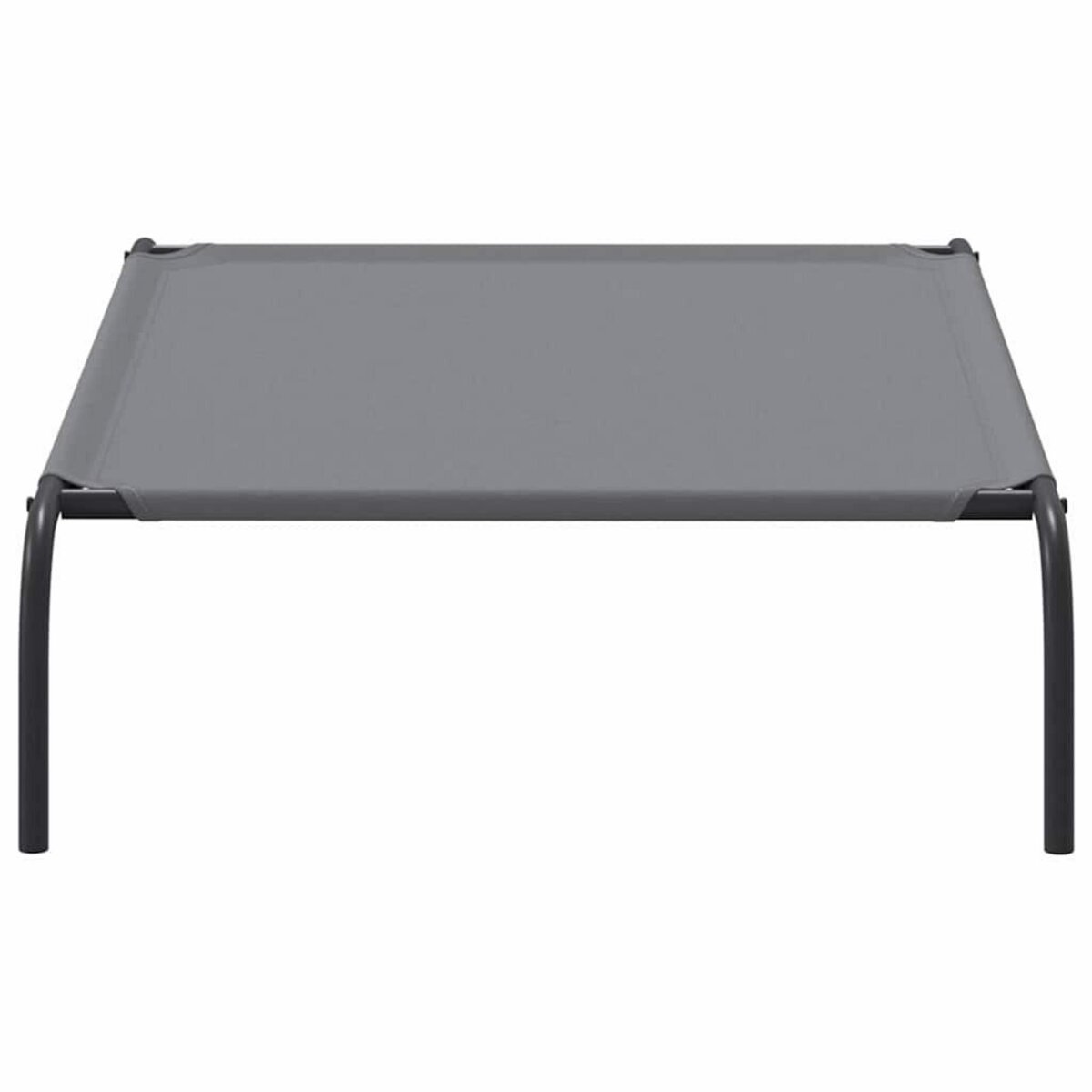 VIDAXL Lit sureleve pour chien gris 110x65x20 cm tissu oxford et acier