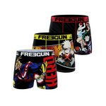 FREEGUN Lot de 3 boxers garçon My Hero Academia. Coloris disponibles : Noir
