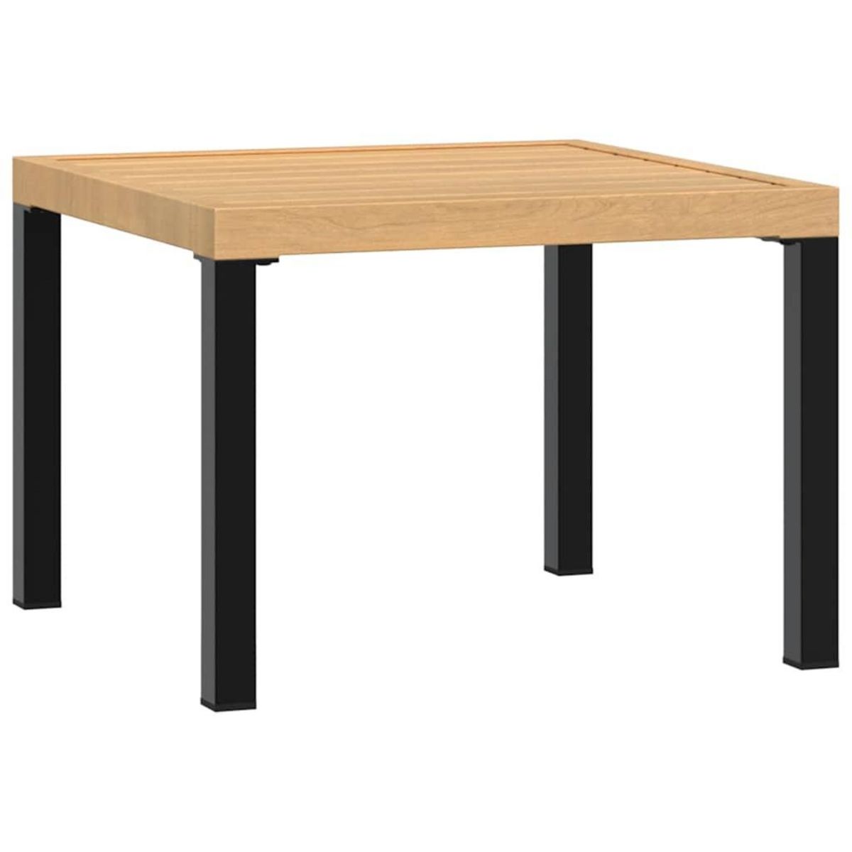 VIDAXL Table basse de jardin noir 55x55x39,5 cm acier enduit de poudre
