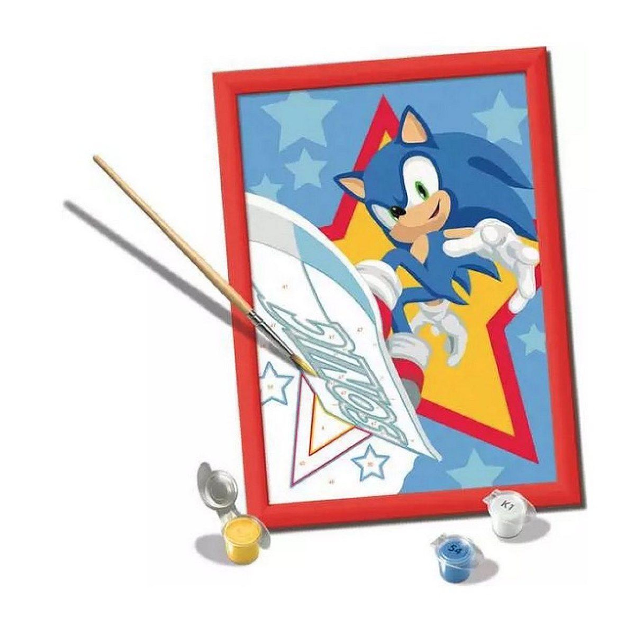 Voir la diapositive 4 : RAVENSBURGER Ravensburger – creart kids 18x24cm – numéro d'art – sonic – kit de peinture par numéros – des 7 ans – 12023230